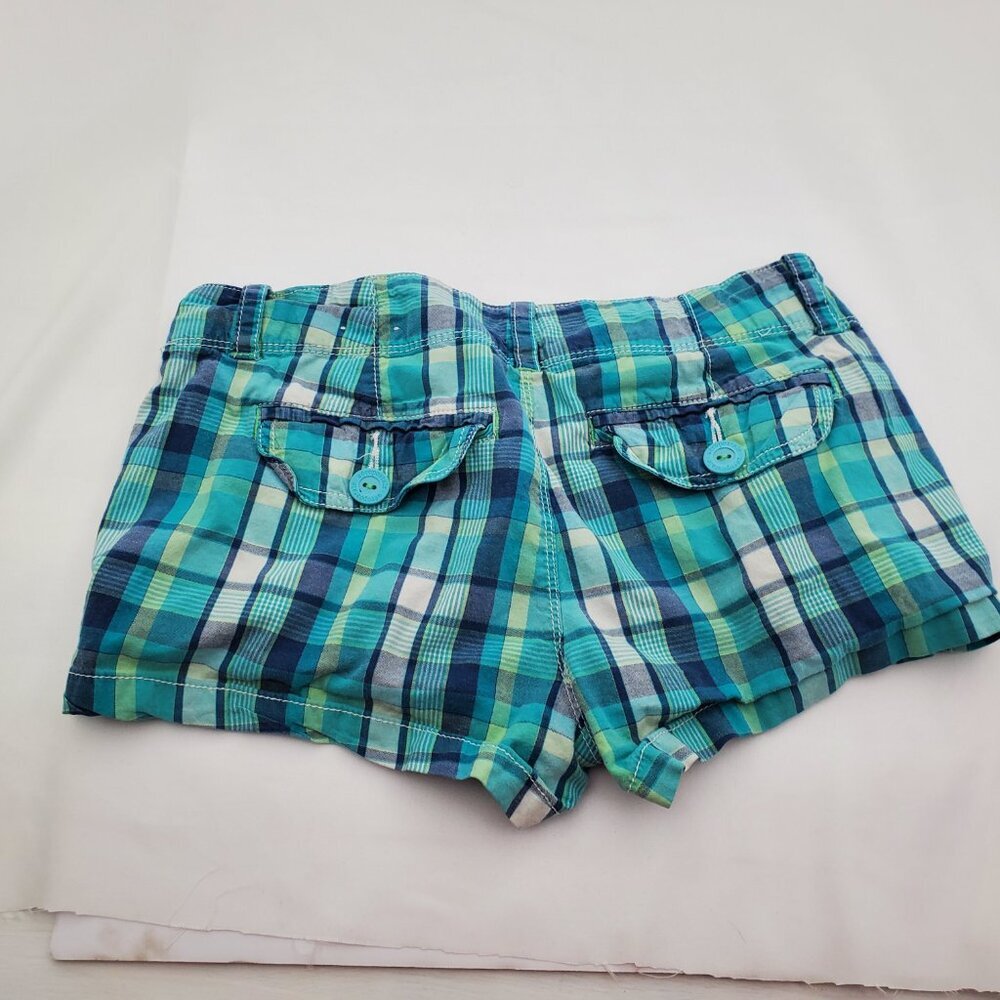 Cutie lil Plaid Daisy Dukes from Aeropostale 100% cotton - size 1/2 - Picture 2 of 3